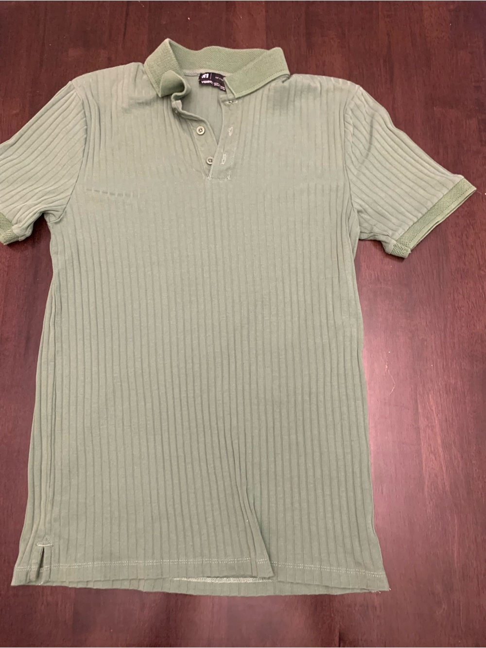 Men's Ribbed Short-Sleeve Shirt - Light Green